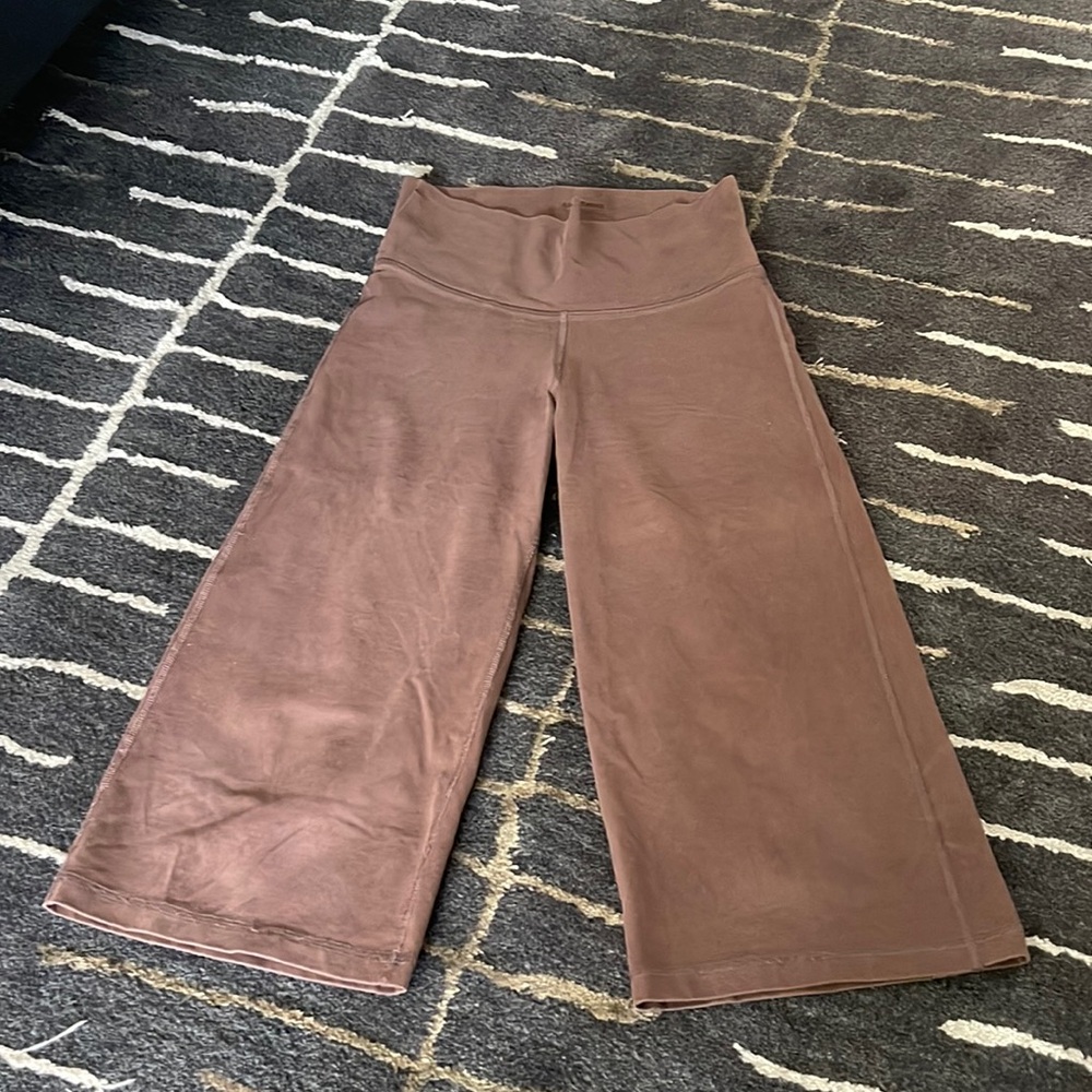 Women's Patagonia Common Threads brown stretch Leggings Flare Pants Sz XXS